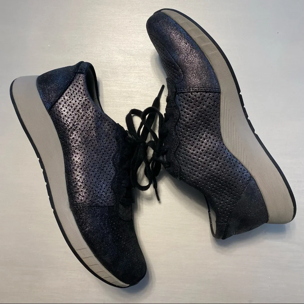 Dansko Christina Black Metallic Suede Athletic Oxford - Picture 3 of 10